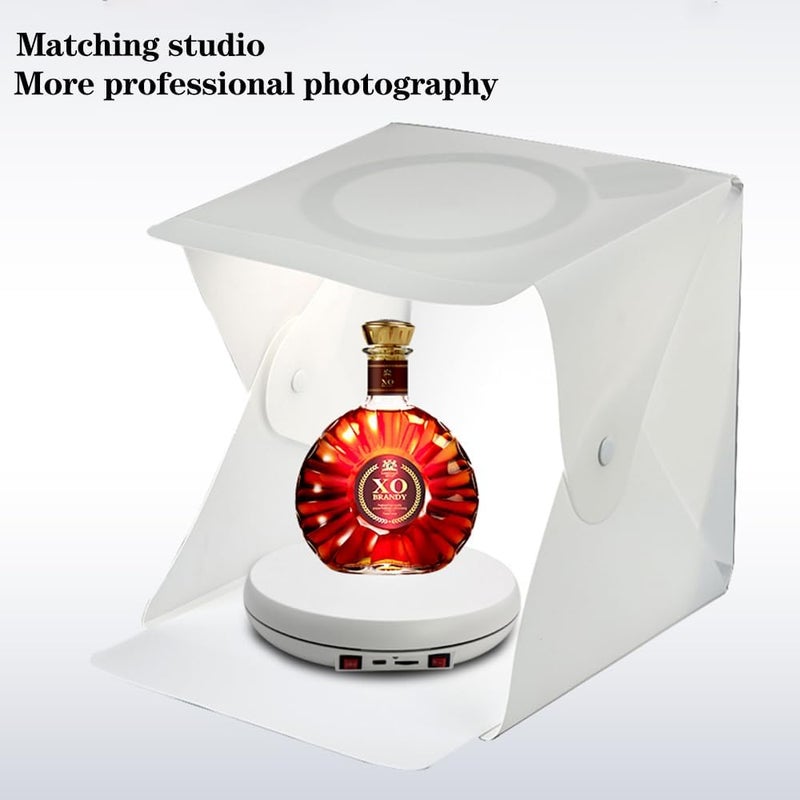 JAYEGT Motorized Rotating Display Stand with LED Light , 10 inch /55lbs Load, 360 Degree Electronic Photography Turntable for Products Shows, Jewelry, Crystal Art ，Watch, 3D Models (White / 5 Colors - Image 3